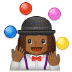 🤹🏾‍♀️ woman juggling: medium-dark skin tone display on Samsung